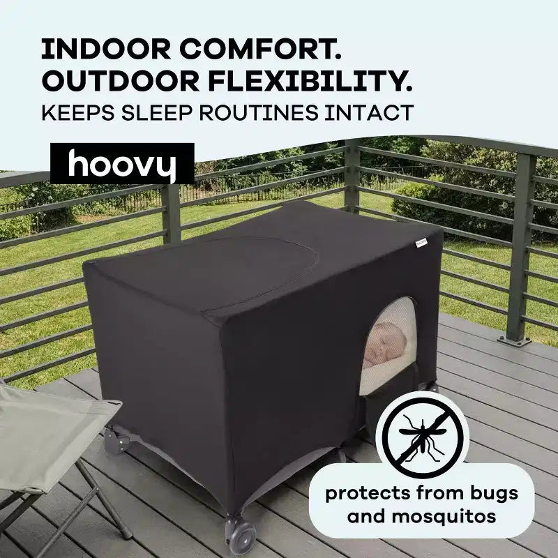 Hoovy Playard Copertura Oscurante Traspirante ed Estensibile - Nero