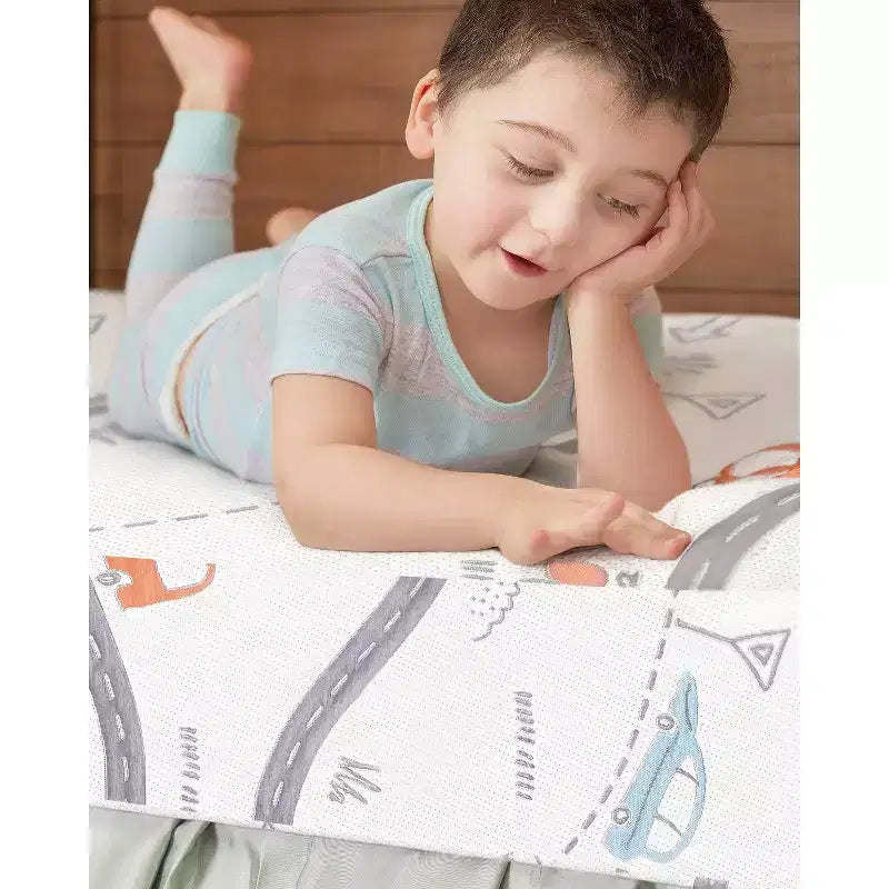 Dream On Me Materasso per culla e bambino 150 Coil Inner Spring On The Go - Bianco: Ipoallergenico, 2 stadi, Lato rigido/Lato morbido, Spessore 15 cm