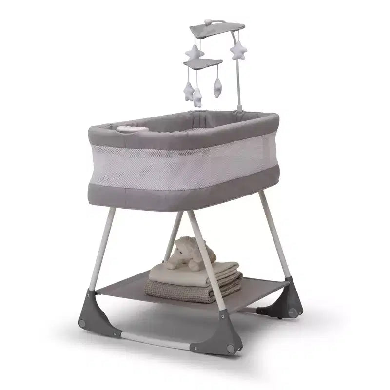 Culla a Dondolo Shooting Star di Simmons Kids con Rete Traspirante - Platinum