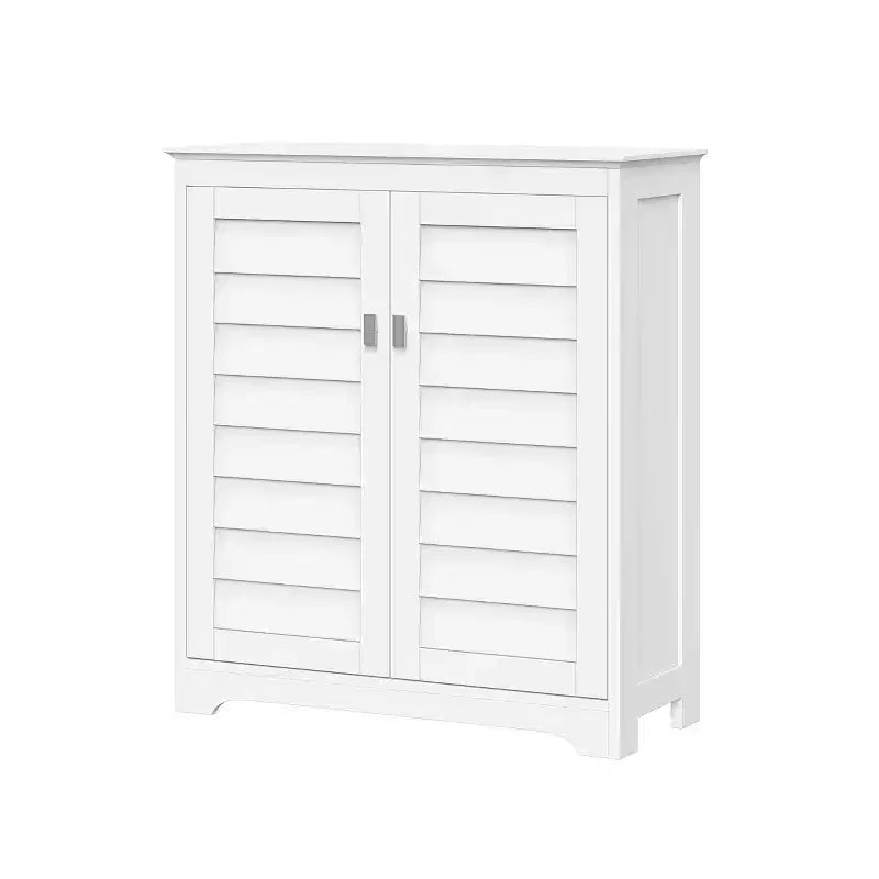 RiverRidge Brookfield, mobiletto e organizer da bagno e lavanderia a due ante con ripiani regolabili - Bianco