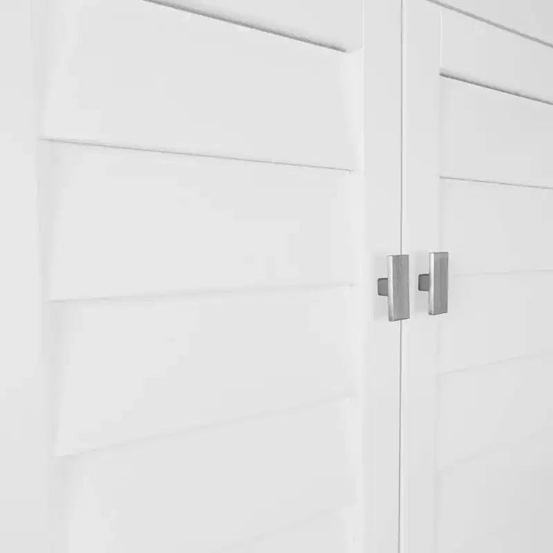 RiverRidge Brookfield, mobiletto e organizer da bagno e lavanderia a due ante con ripiani regolabili - Bianco