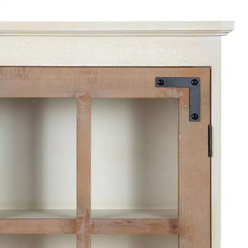 Pensile da parete decorativo in legno stile rustico Hutchins 30" x 6.5" x 28" bianco/marrone - Kate & Laurel All Things Decor: Nessun assemblaggio