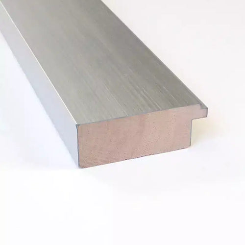 Specchio da parete per bagno in legno non smussato 30" x 30" argento sterling spazzolato - Amanti Art