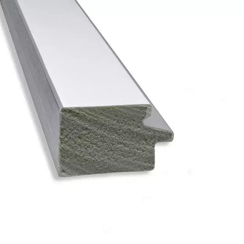 Specchio da parete stretto Eva bianco argento non smussato 21" x 27" - Amanti Art: rettangolare moderno, include hardware di montaggio