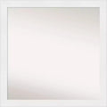 30" x 30" Non-Beveled Vanity White Narrow Wall Mirror - Amanti Art