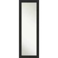 18" x 52" Non-Beveled Shipwreck Black Narrow Full Length on The Door Mirror - Amanti Art
