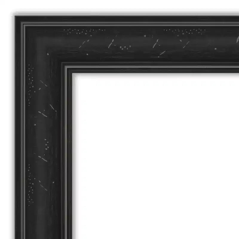 Specchio a figura intera stretto da appendere alla porta 45,7 cm x 132 cm Senza smussatura - Amanti Art, Nero relitto