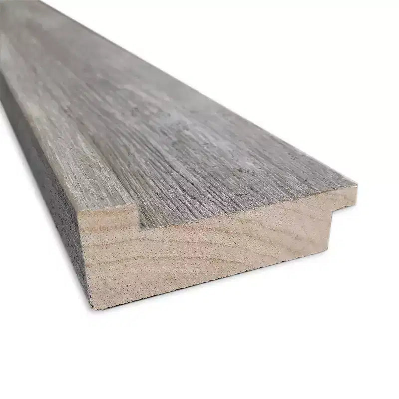 Specchio da parete per bagno Amanti Art Regis Barnwood Gray in legno, senza bisello, 41" x 29": Rettangolare moderno, include ferramenta per il montaggio