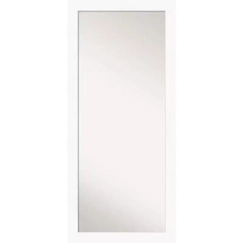 30" x 66" Non-Beveled Cabinet White Full Length Floor Leaner Mirror - Amanti Art