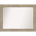 Amanti Art 44"x33" Non-Beveled Trellis Silver Wood Wall Mirror : Modern Design, Includes Mounting Hardware
