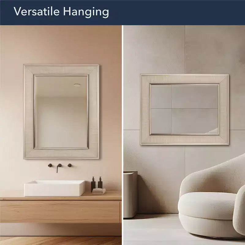 Head West 18"x24" Specchio da Parete e Bagno Elegante in Nichel Spazzolato Pave