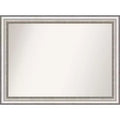 43" x 32" Non-Beveled Salon Silver Wall Mirror - Amanti Art