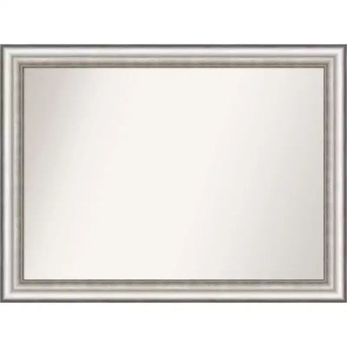 43" x 32" Non-Beveled Salon Silver Wall Mirror - Amanti Art