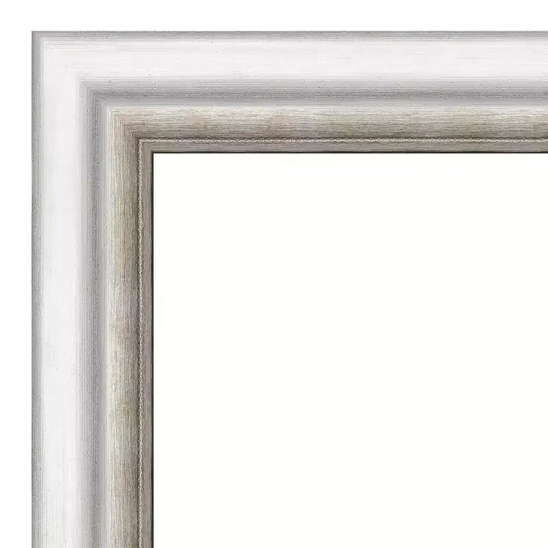Specchio da parete argento per salone 43" x 32" senza bordo smussato - Amanti Art