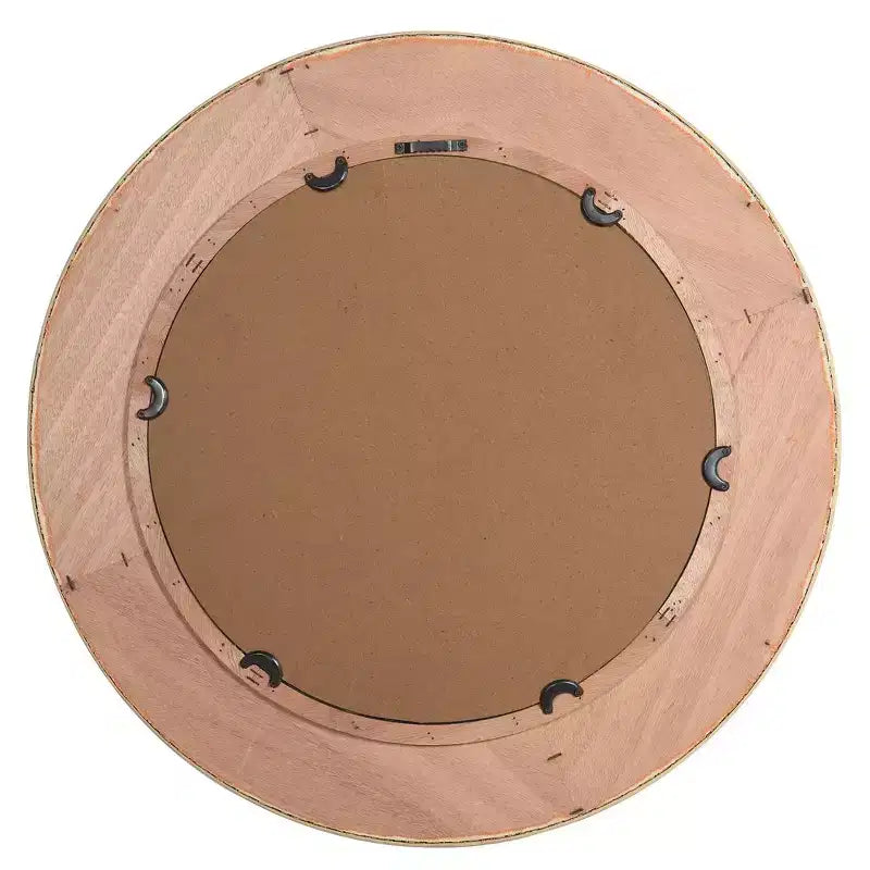 Specchio da parete con cornice in tessuto naturale Bamboo Breeze Marrone - StyleCraft