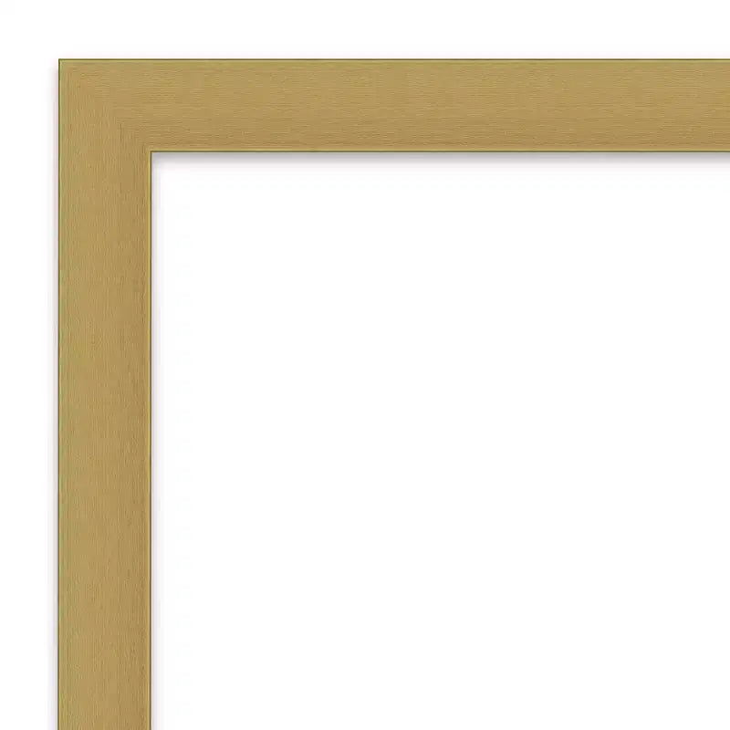 Specchio da parete senza smussatura Grace Brushed Gold 40" x 28" - Amanti Art: Rettangolare moderno, cornice in polistirene, include ferramenta di montaggio