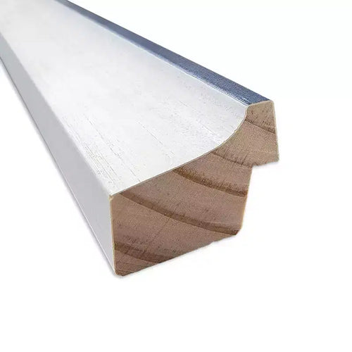 Specchio da parete per bagno Morgan in legno non smussato 40"x29" Bianco/Blu - Amanti Art: Include accessori per il montaggio, cornice in legno