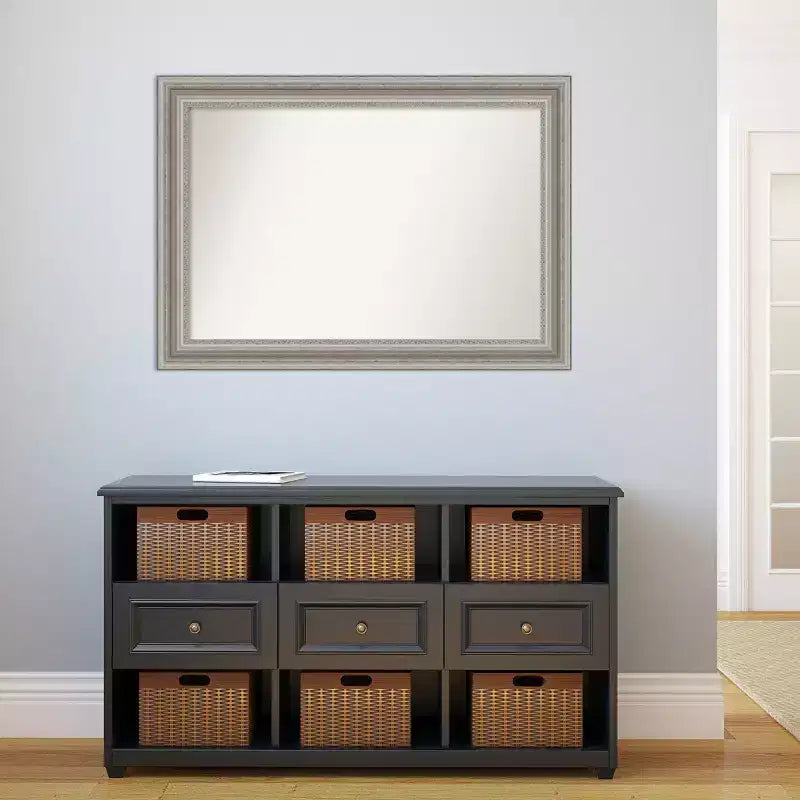 Specchio da Parete Parlor Non Smussato 42" x 30" color Argento - Amanti Art