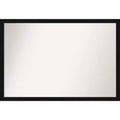 38" x 26" Non-Beveled Avon Black Narrow Wall Mirror - Amanti Art: Modern Polystyrene Frame, Includes Mounting Hardware