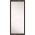 29" x 65" Non-Beveled Bark Rustic Char Full Length Floor Leaner Mirror - Amanti Art