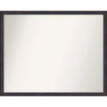 30" x 24" Non-Beveled Dark Bronze Scoop Wood Wall Mirror - Amanti Art
