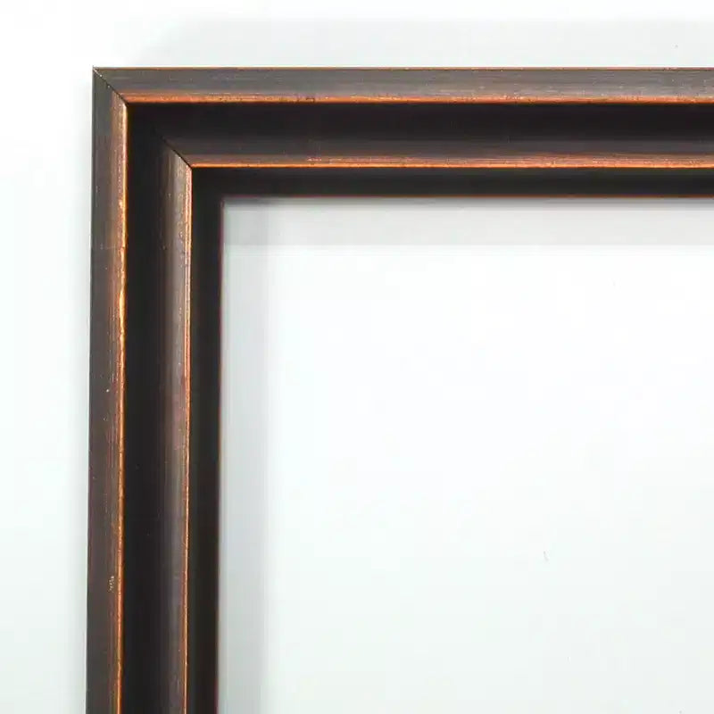 Specchio da parete in legno bronzo scuro con bordo scanalato 30" x 24" - Amanti Art