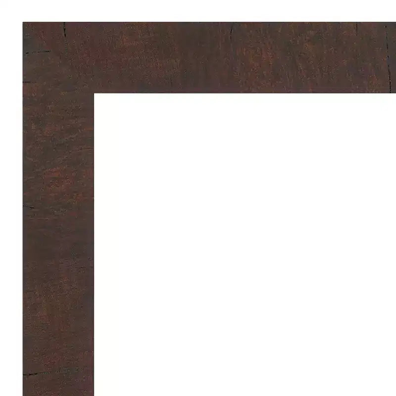 Specchio da parete per bagno Wildwood Marrone 33" x 27" senza smusso - Amanti Art: Rettangolare, Cornice in polistirolo, Montaggio a parete