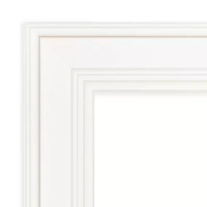 Specchio da parete per bagno Amanti Art 42" x 30" senza bordo smussato bianco Ridge: rettangolare moderno, include l'hardware di montaggio