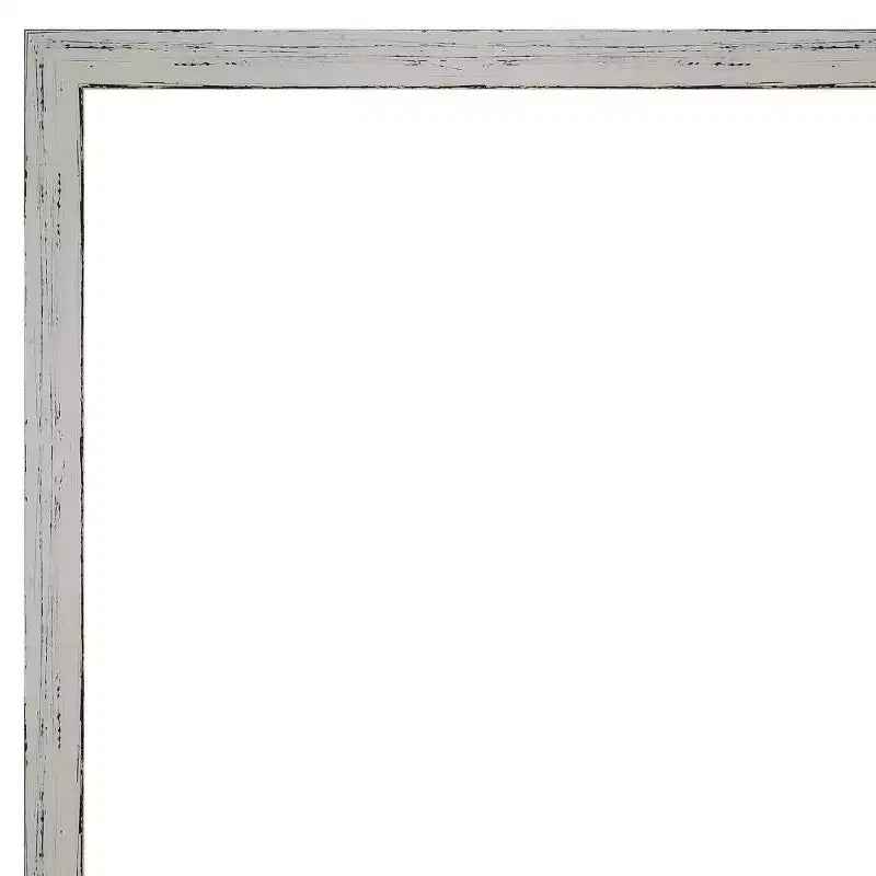 Specchio da parete per bagno in legno bianco scanalato non smussato da 99 x 71 cm - Amanti Art: Ferramenta di montaggio inclusa