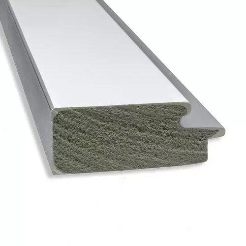 Specchio da parete per bagno in Eva, non smussato, 44" x 33", bianco - Amanti Art: Rettangolare moderno, cornice in polistirolo