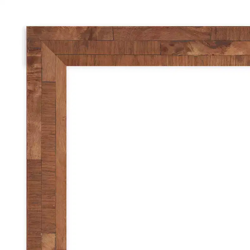 Specchio Amanti Art da 17" x 51" per porta, in legno di noce americano chiaro non smussato modello Fresco