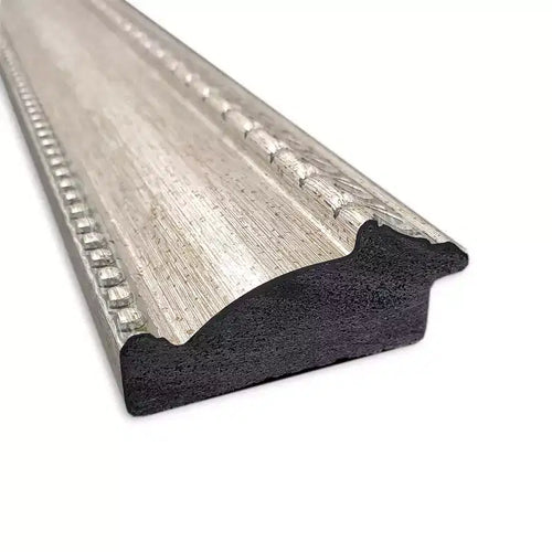 Specchio da parete Lyla ornato in argento, 40" x 28", senza smussatura - Amanti Art: cornice in polistirene, accessori di montaggio inclusi