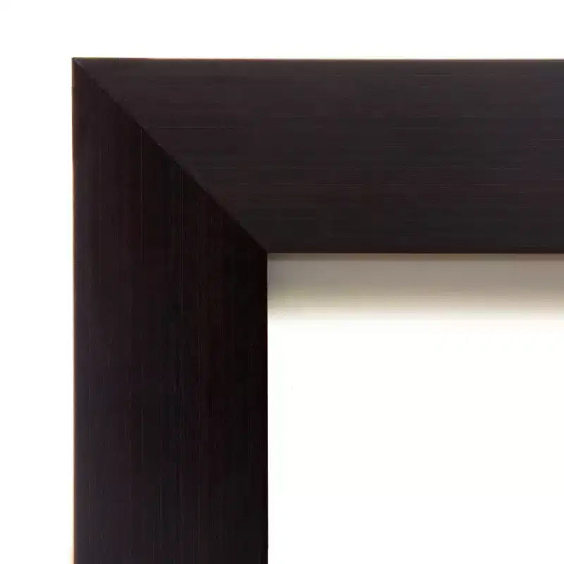Specchio da parete per bagno in legno color Espresso Portico, non smussato, 81 x 81 cm - Amanti Art: design quadrato moderno, montaggio a parete, hardware incluso