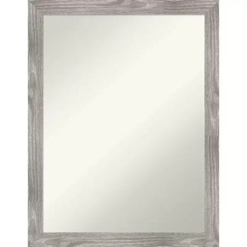 21" x 27" Non-Beveled Dove Square Bathroom Wall Mirror Gray Wash - Amanti Art