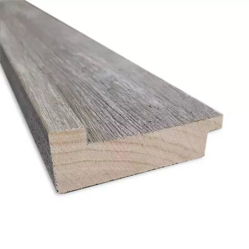 Specchio da parete per bagno in legno Regis Barnwood grigio 23" x 29" senza smussatura - Amanti Art