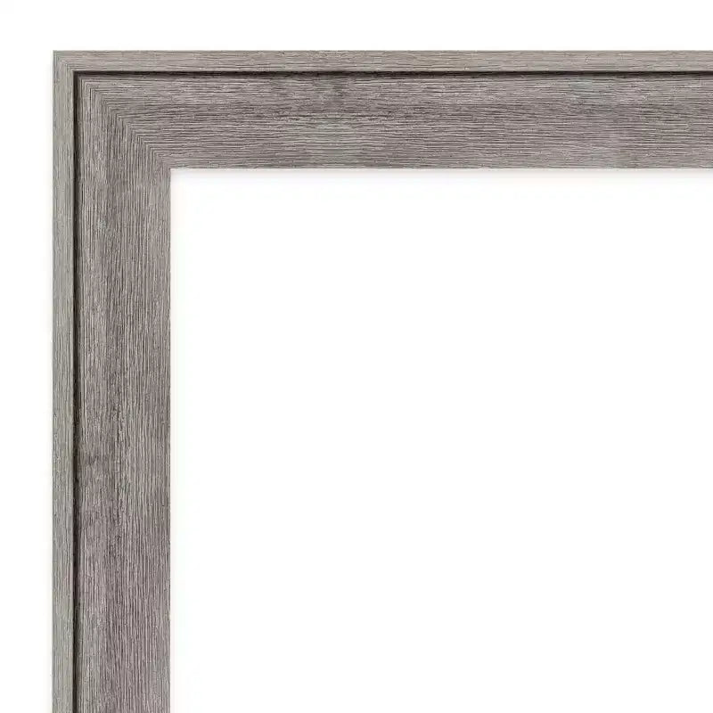 Specchio da parete per bagno in legno Regis Barnwood grigio 23" x 29" senza smussatura - Amanti Art