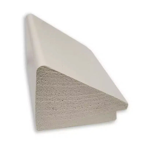 Specchio da parete bianco con cornice a cuneo non smussata 101,6 cm x 71,1 cm - Amanti Art