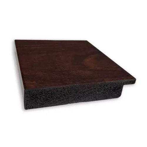 Specchio da bagno Wildwood Brown da 31" x 31" non smussato - Amanti Art: specchio da trucco quadrato moderno, cornice in polistirene