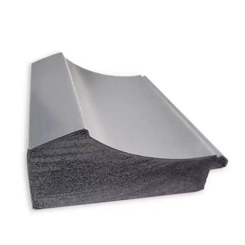 Specchio da parete Amanti Art 42" x 30" in nichel lucido, con bordo piatto, modello Peak: Include l'hardware per il montaggio