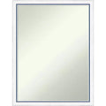 20"x26" Non-Beveled Morgan Wood Bathroom Wall Mirror White/Blue - Amanti Art: Modern Style, Wood Frame, Wall Mounted