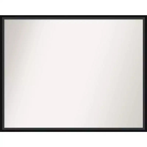 29" x 23" Non-Beveled Lucie Wood Bathroom Wall Mirror Black - Amanti Art: Contemporary, Wall-Mounted