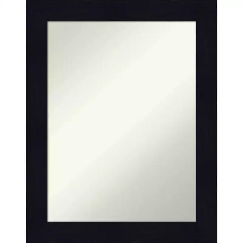 22" x 28" Non-Beveled Shiplap Navy Wood Wall Mirror - Amanti Art