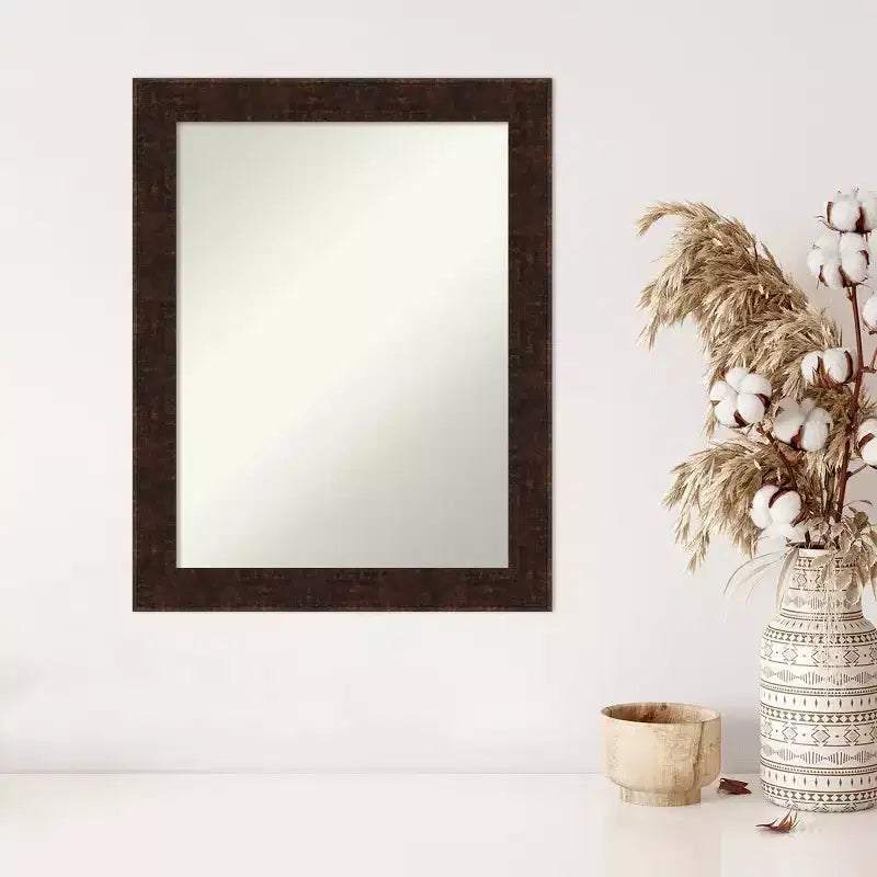 Specchio da parete stretto bronzo marmorizzato William 56 x 71 cm senza smussatura - Amanti Art