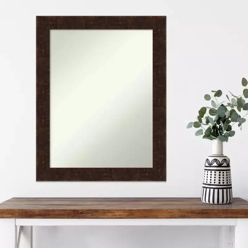 Specchio da parete stretto bronzo marmorizzato William 56 x 71 cm senza smussatura - Amanti Art