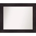 34" x 28" Non-Beveled Furniture Espresso Wall Mirror - Amanti Art: Polystyrene Frame, Includes Mount Hardware