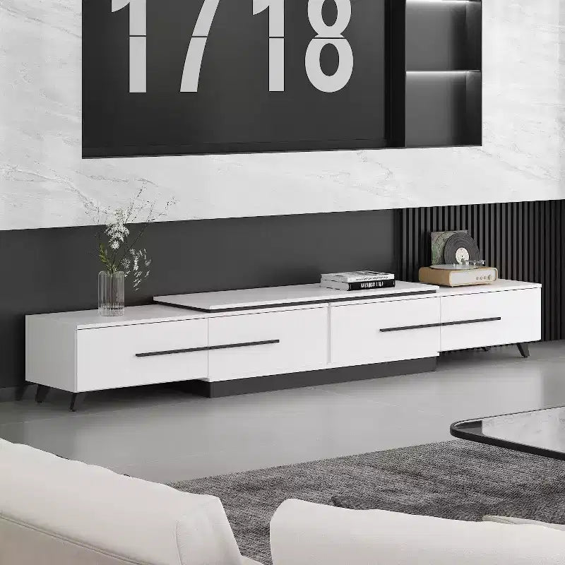 Mobile TV Moderno Allungabile Hitow Design Minimalista per Soggiorno Centro Intrattenimento