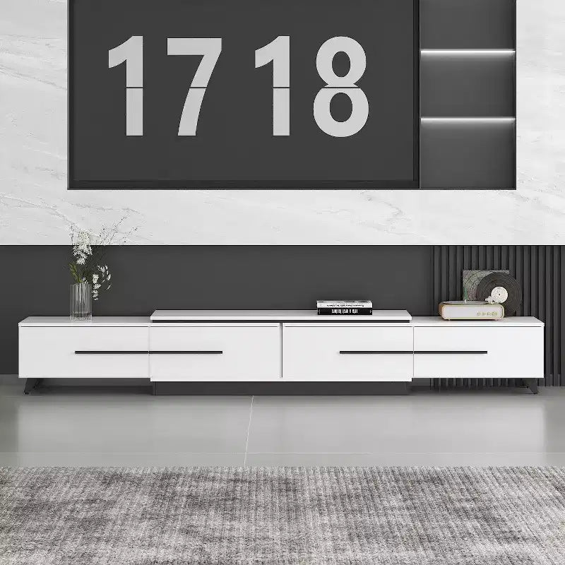 Mobile TV Moderno Allungabile Hitow Design Minimalista per Soggiorno Centro Intrattenimento