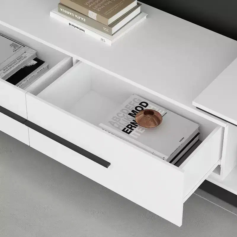 Mobile TV Moderno Allungabile Hitow Design Minimalista per Soggiorno Centro Intrattenimento