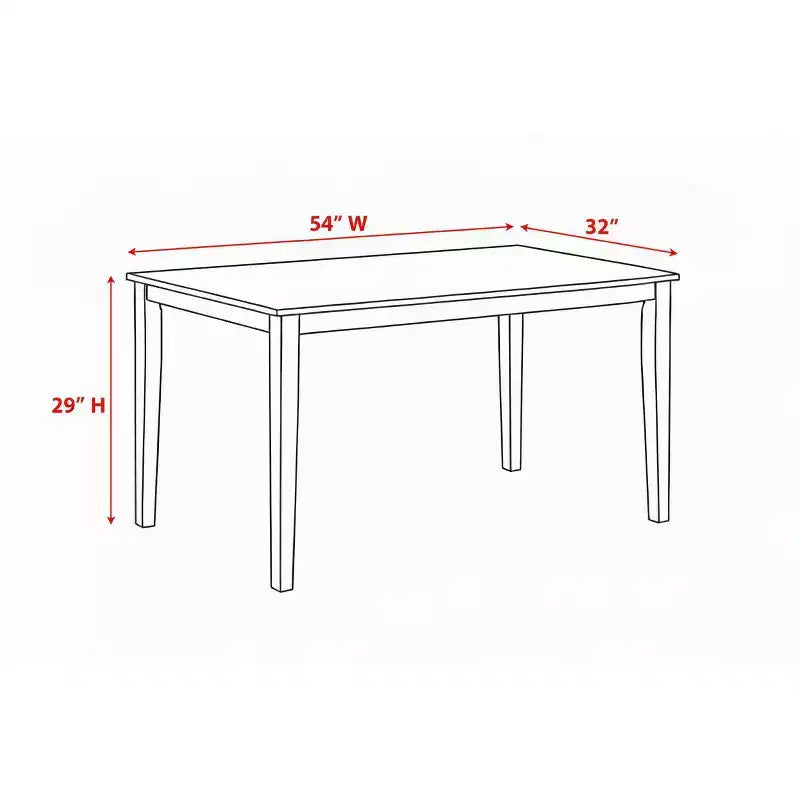 Kings Brand Furniture - Kurmer Tavolo da Pranzo Rettangolare in Legno per Cucina, Cappuccino