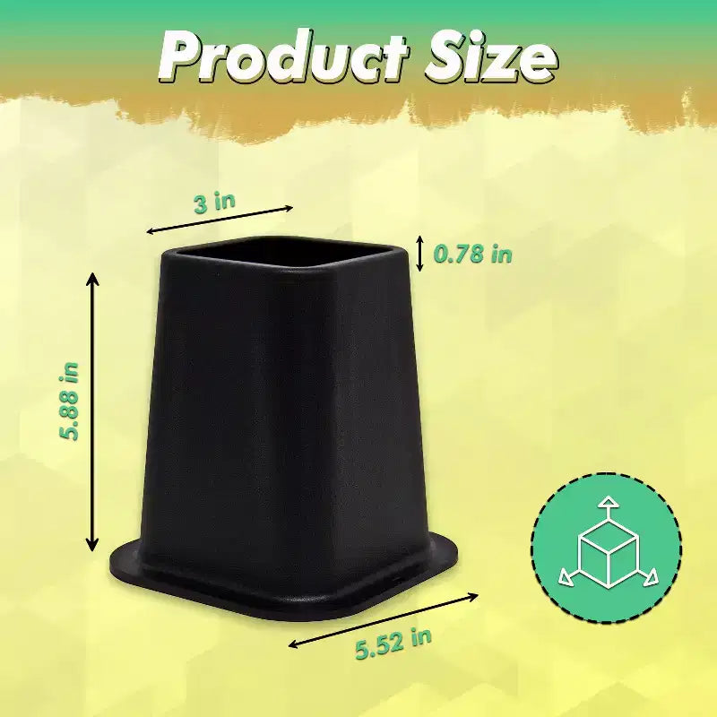 Kings Brand Furniture - Alzaletto per Carichi Pesanti - Rialzi per Mobili da 6 Pollici - Set di 4 Rialzi Impilabili